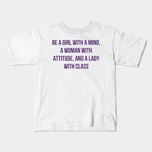 Girl With a Mind Kids T-Shirt